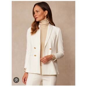 NWT J. McLaughlin Women’s Marlowe Blazer in Egret White Size 12